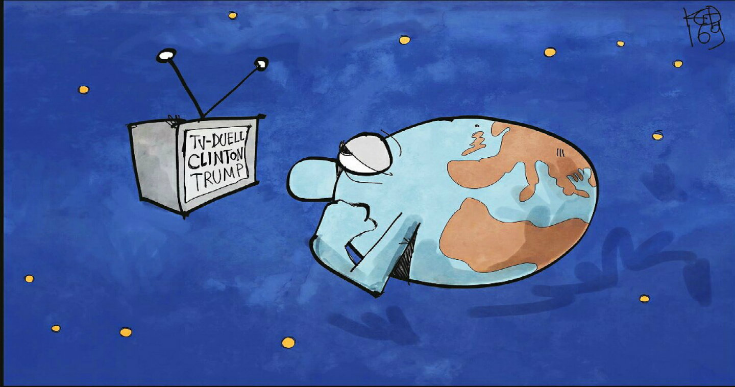 Διαπλανητικό ντιμπέιτ – Το σκίτσο της ημέρας από τον ΚΚ.