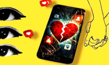 Ένα σπασμένο κινητό τηλέφωνο