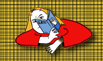 Σχέδιο με άνθρωπο που διαβάζει